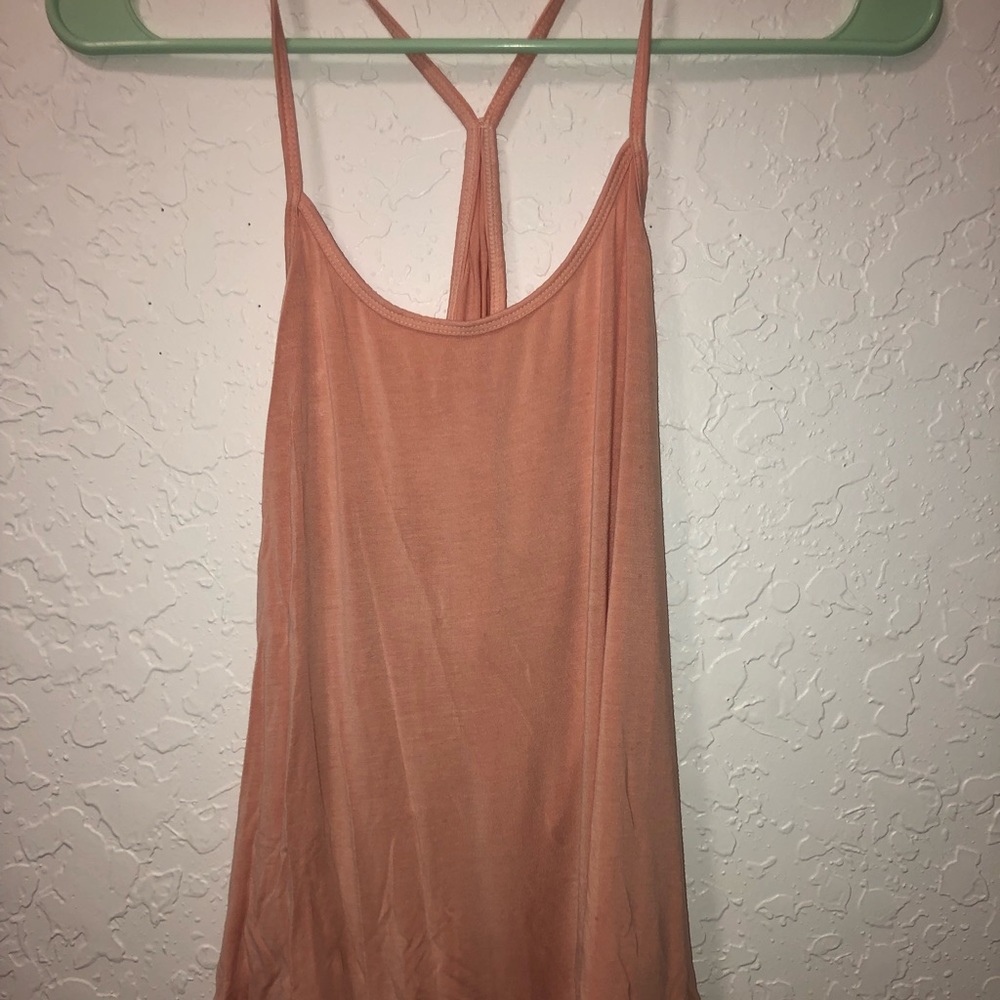 Peach razor back tank